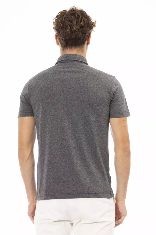 Baldinini trend Gray Cotton Polo Shirt
