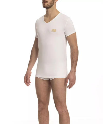 Cavalli class White Cotton T-Shirt