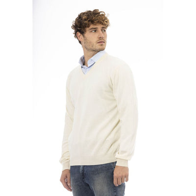 Sergio Tacchini White Wool Sweater
