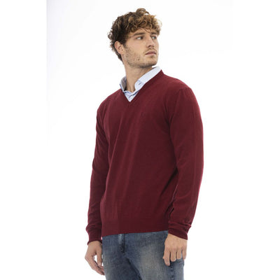 Sergio Tacchini Burgundy Wool Sweater