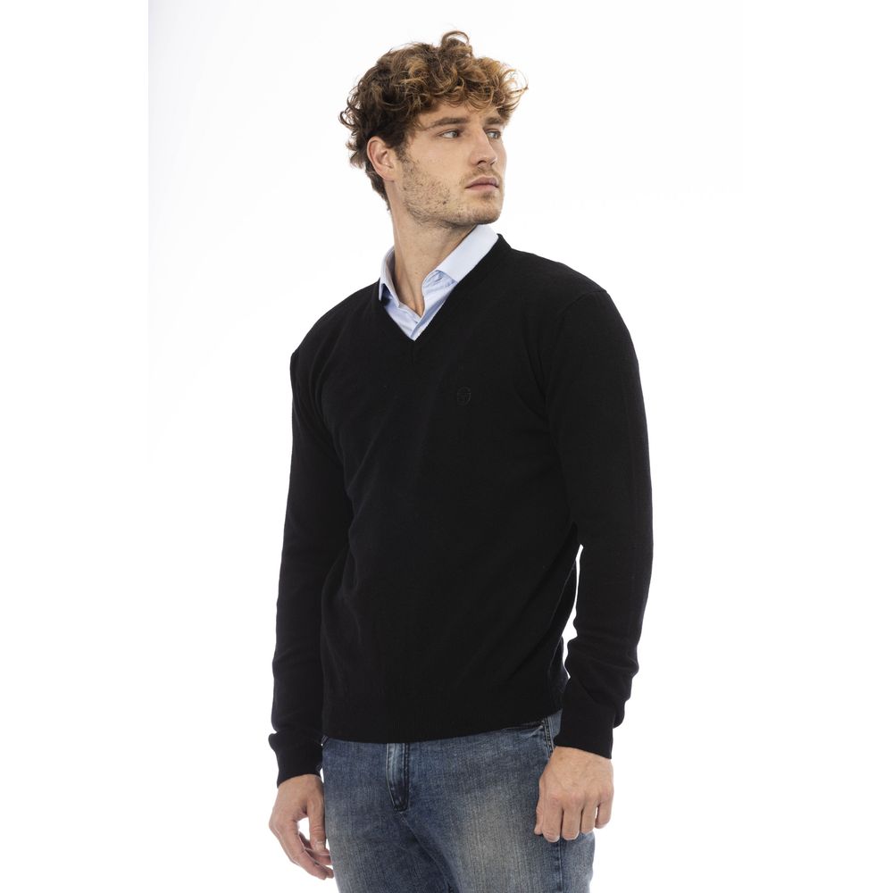 Sergio Tacchini Black Wool Sweater