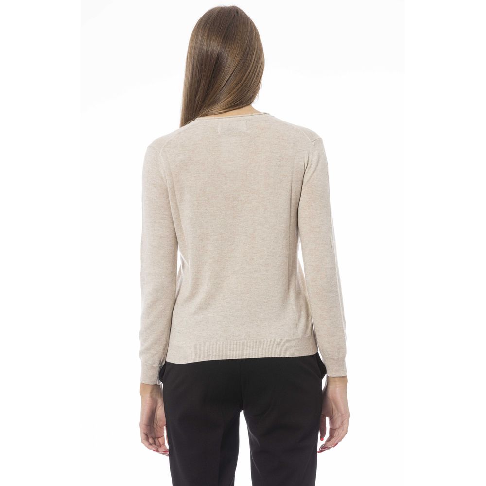 Baldinini Trend Beige Polyamide Sweater