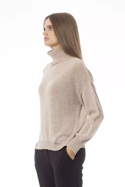 Baldinini Trend Beige Viscose Sweater