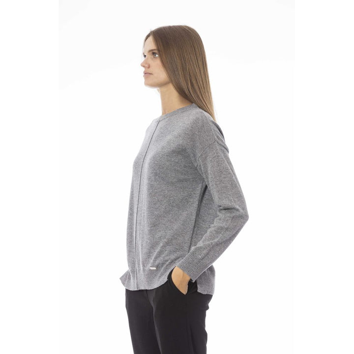 Baldinini Trend Gray Viscose Sweater