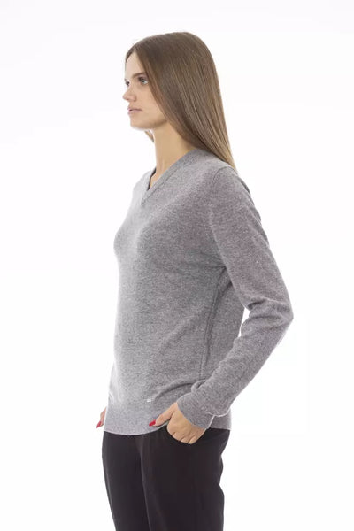 Baldinini Trend Gray Viscose Sweater