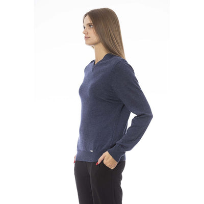 Baldinini Trend Blue Viscose Sweater