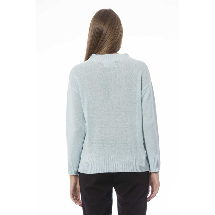 Baldinini Trend Light Blue Wool Sweater