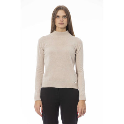 Baldinini Trend Beige Fabric Sweater
