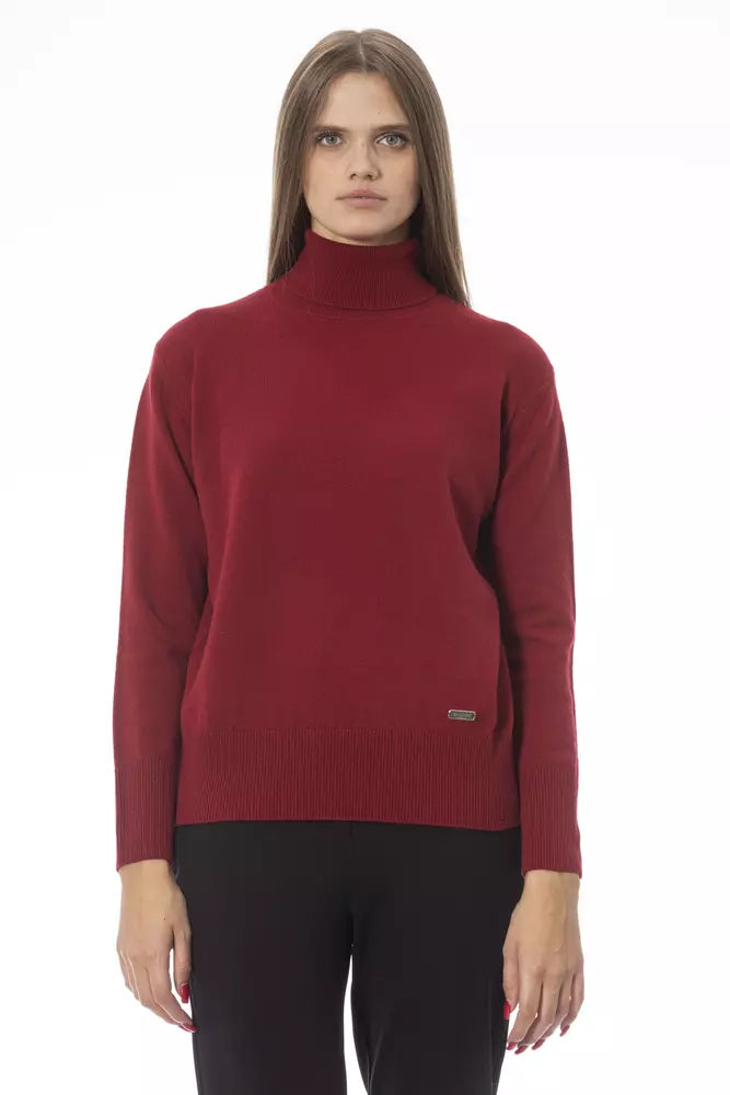 Baldinini Trend Red Wool Sweater
