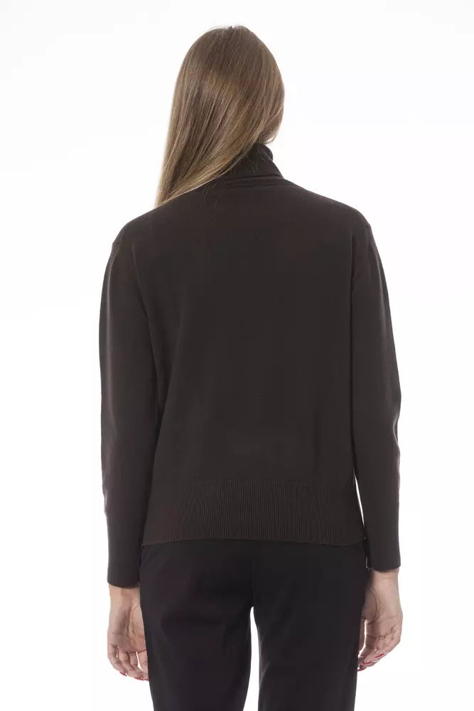 Baldinini Trend Brown Wool Sweater