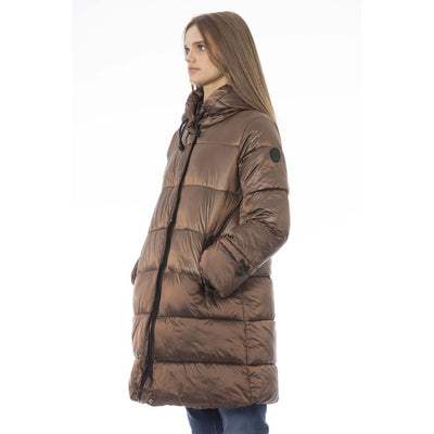 Baldinini Trend Brown Nylon Jackets & Coat