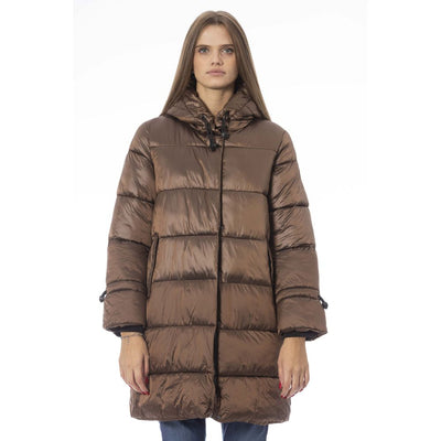 Baldinini Trend Brown Nylon Jackets & Coat