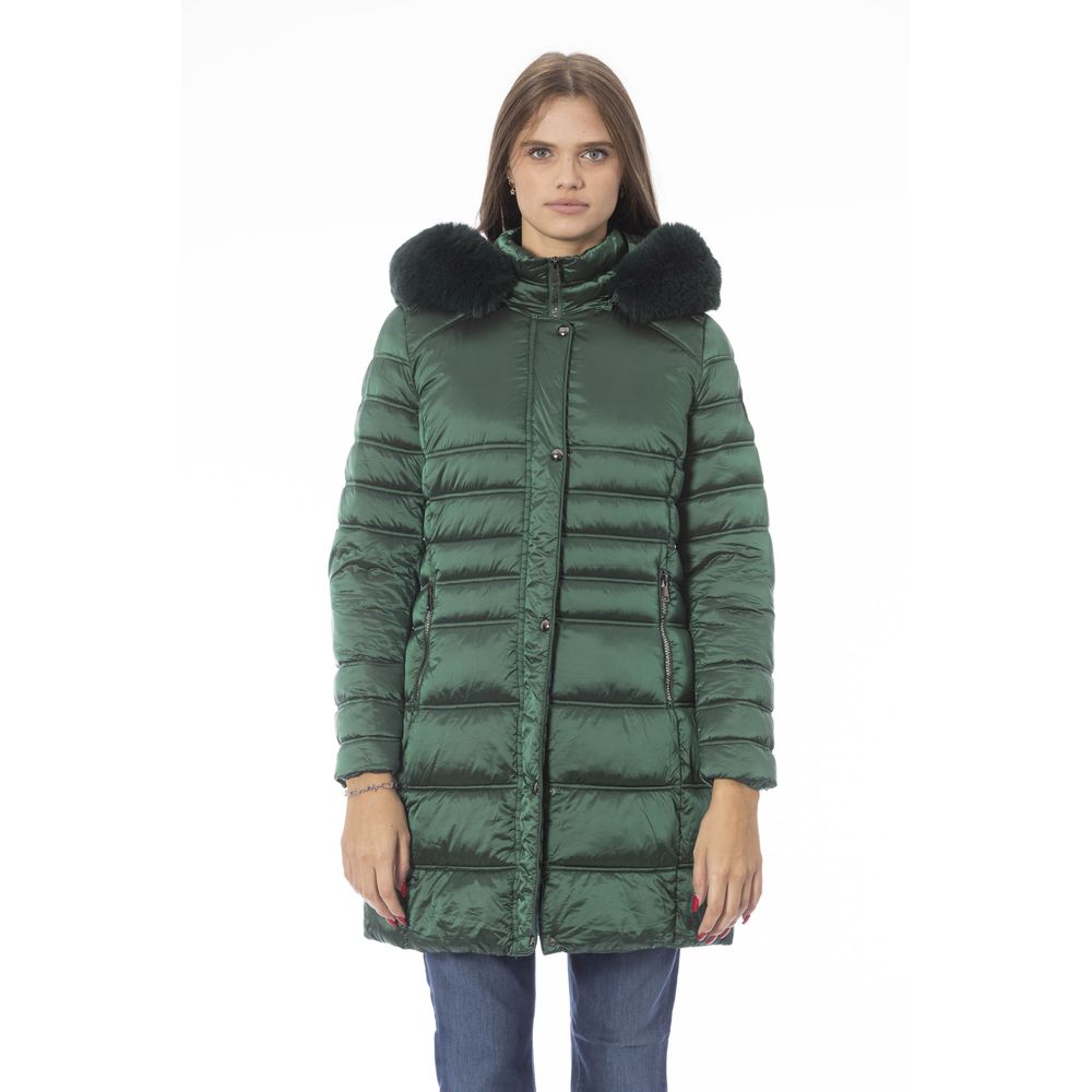 Baldinini Trend Green Polyester Jackets & Coat