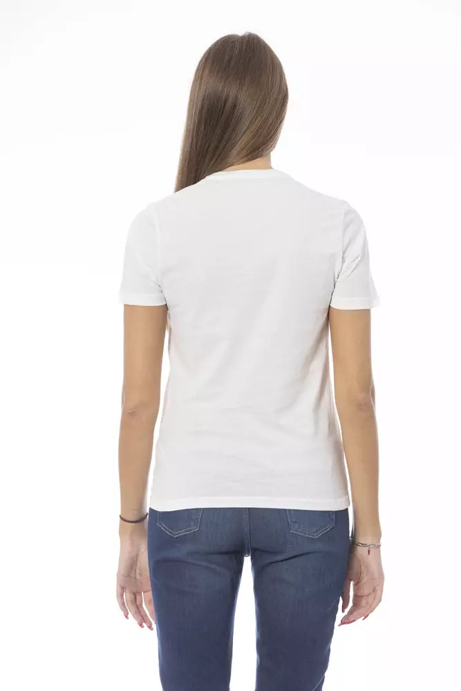 Baldinini Trend White Cotton Tops & T-Shirt