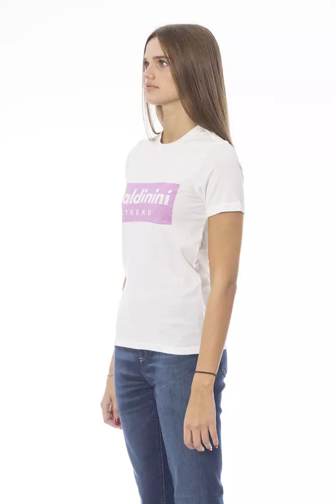 Baldinini Trend White Cotton Tops & T-Shirt