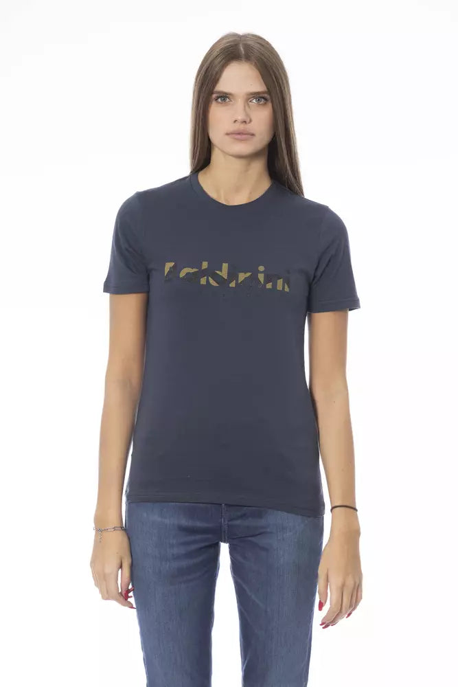Baldinini Trend Blue Cotton Tops & T-Shirt