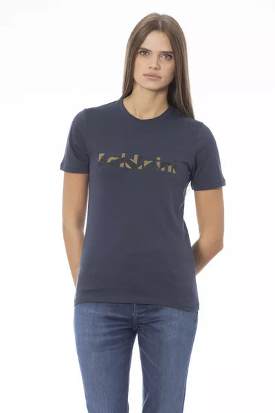 Baldinini Trend Blue Cotton Tops & T-Shirt