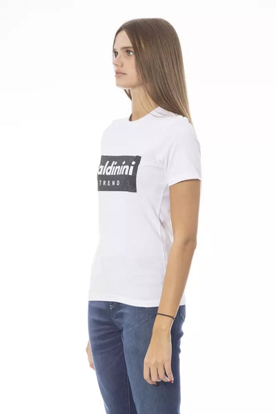 Baldinini Trend White Cotton Tops & T-Shirt