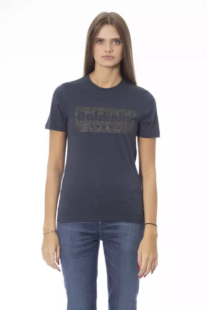 Baldinini Trend Blue Cotton Tops & T-Shirt