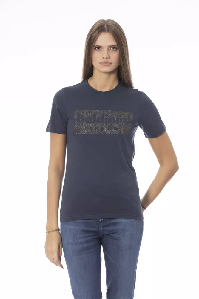 Baldinini Trend Blue Cotton Tops & T-Shirt