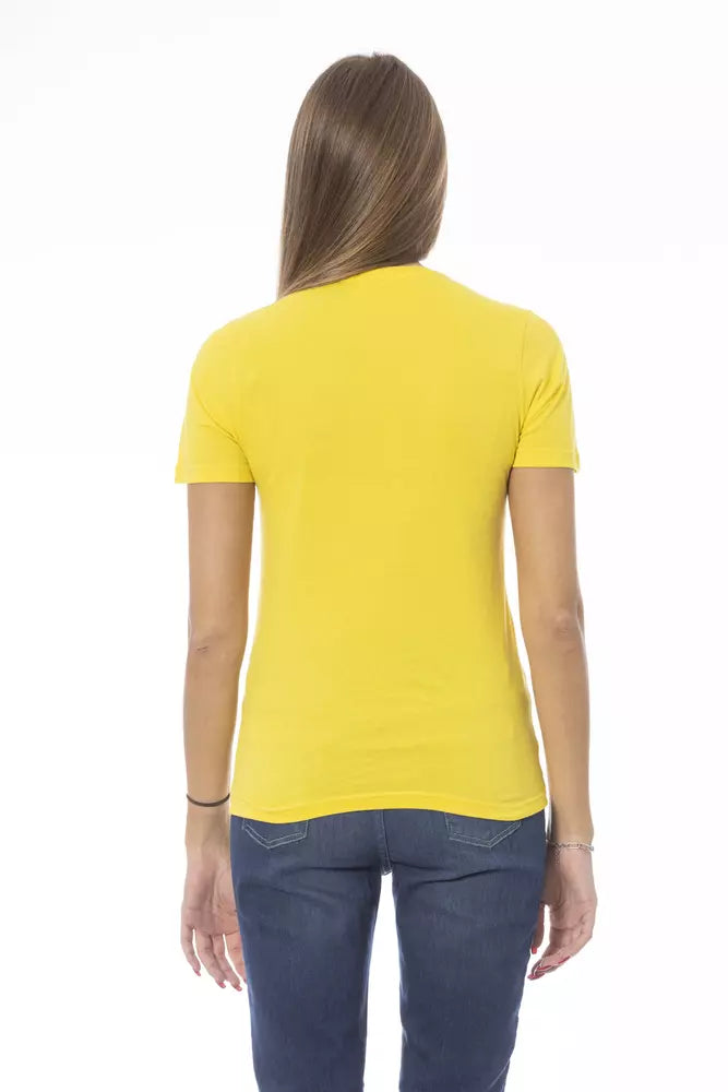 Baldinini Trend Yellow Cotton Tops & T-Shirt