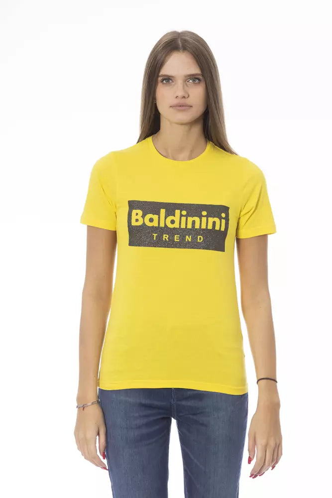 Baldinini Trend Yellow Cotton Tops & T-Shirt