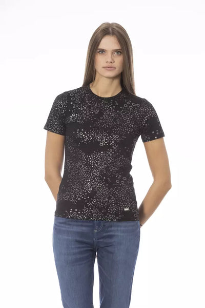 Baldinini Trend Black Cotton Tops & T-Shirt
