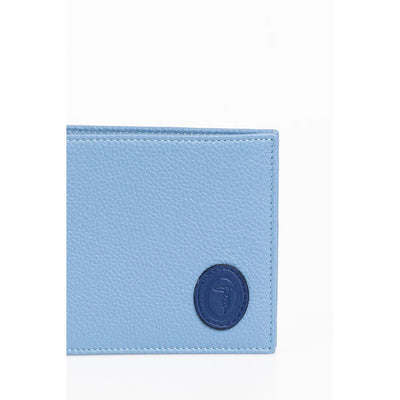 Trussardi Light Blue Leather Wallet