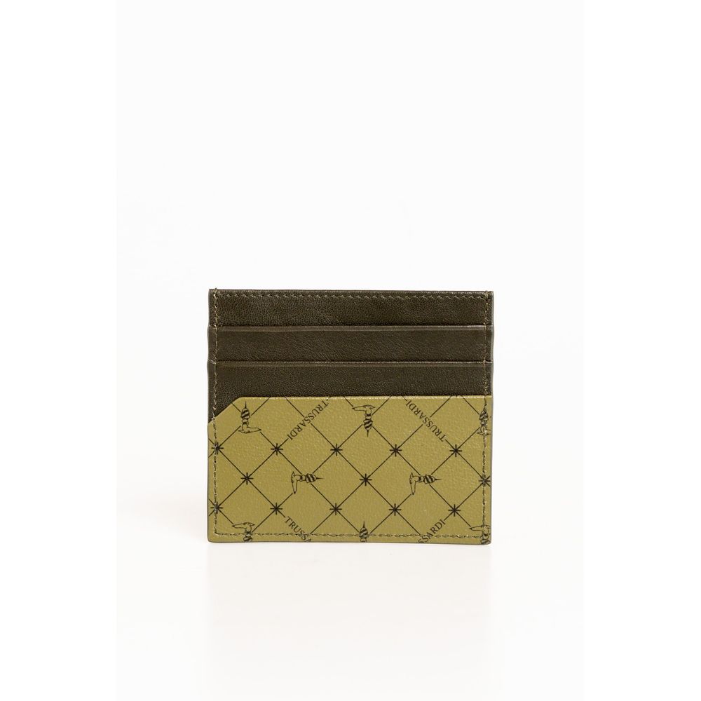 Trussardi Green Leather Wallet