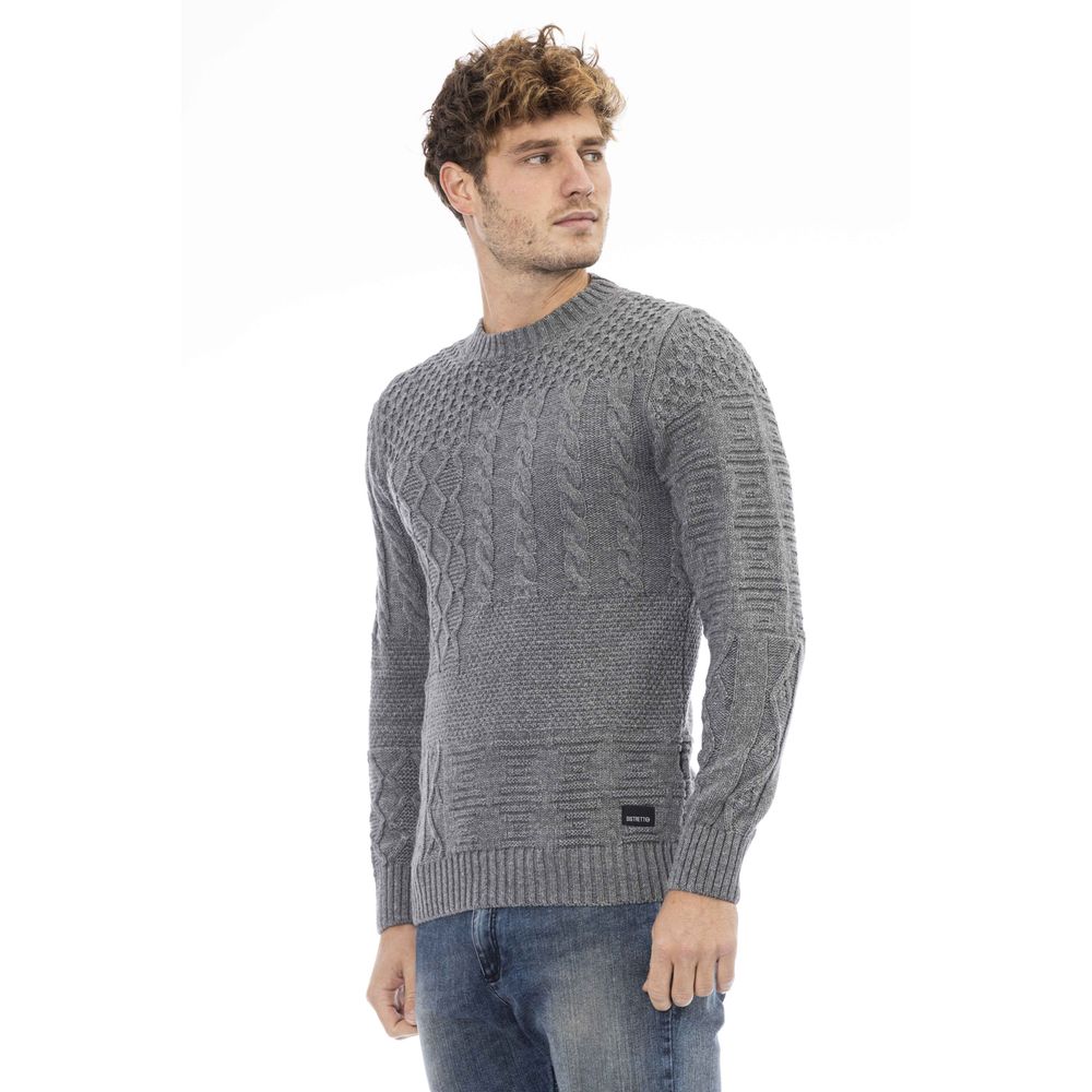 Distretto12 Gray Wool Sweater