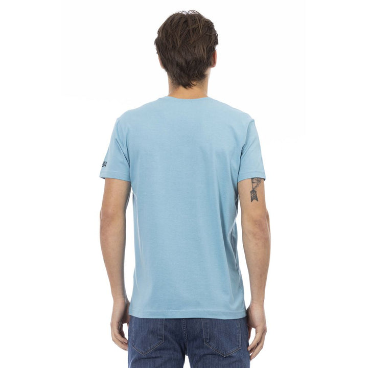 Trussardi Action Light Blue Cotton T-Shirt