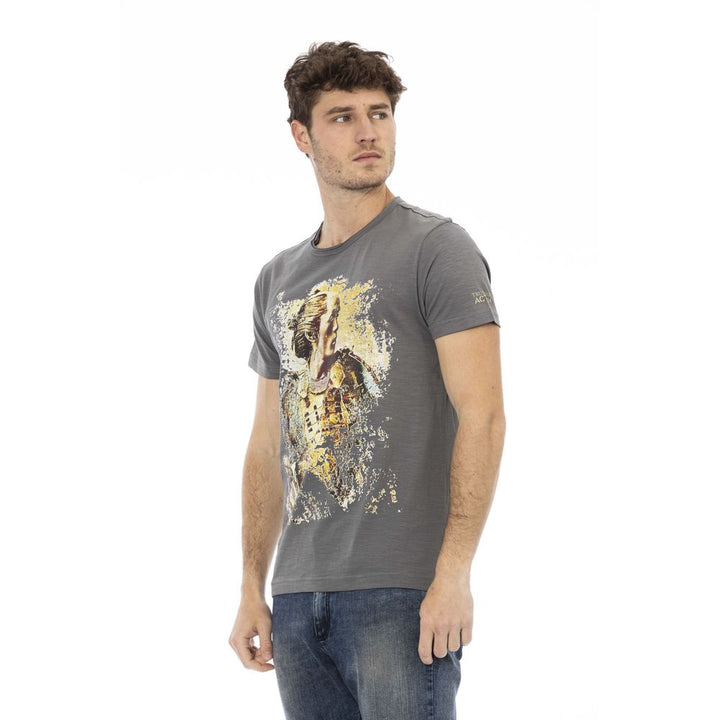 Trussardi Action Gray Cotton T-Shirt