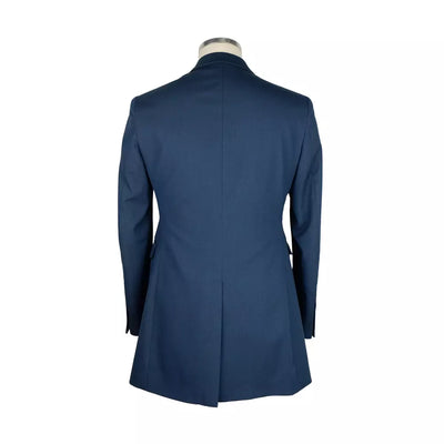 Emilio Romanelli Blue Wool Short Coat