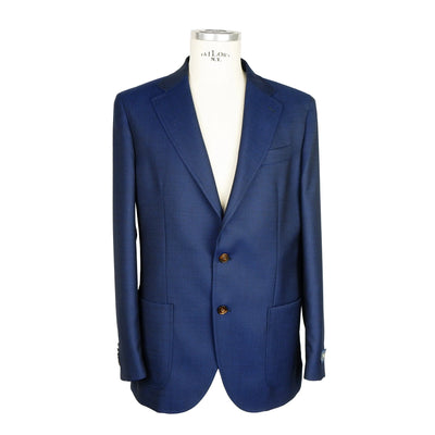 Emilio Romanelli Blue Wool Blazer #men, Blazers - Men - Clothing, Blue, Emilio Romanelli, feed-1, IT48 | M, IT50 | L, IT52 | XL, IT54 | XXL at SEYMAYKA