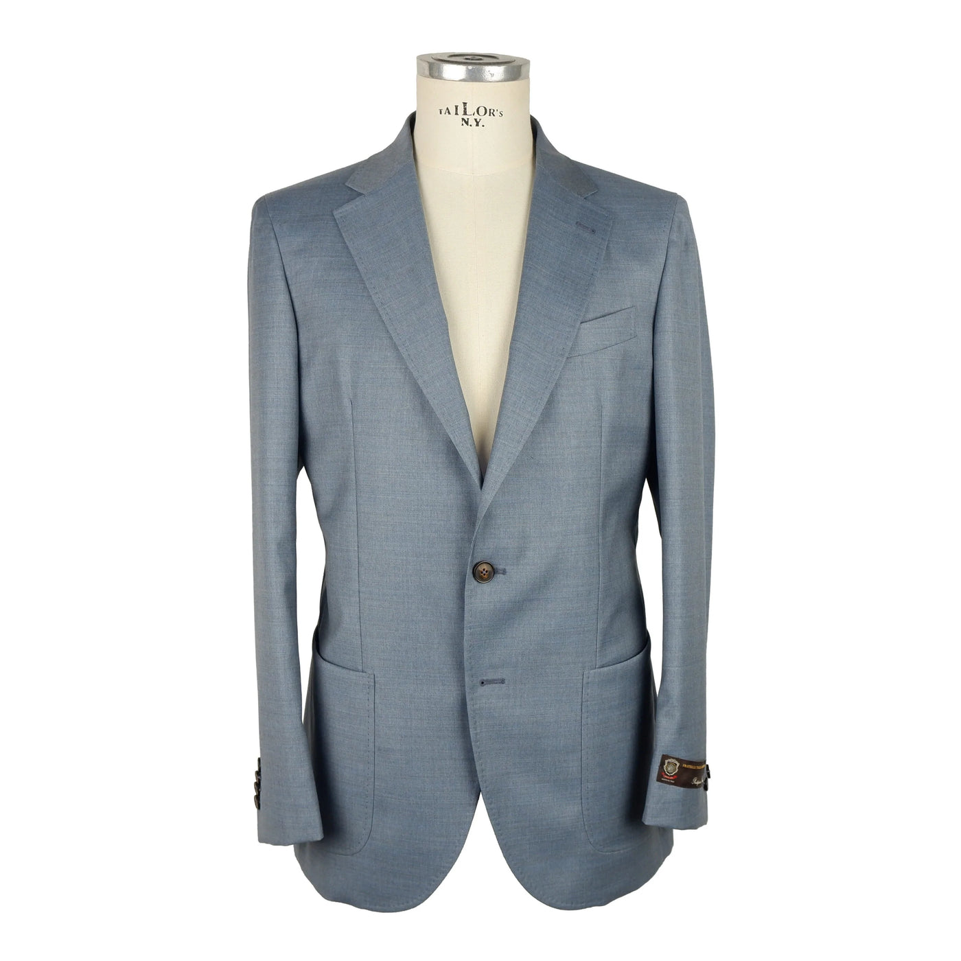 Emilio Romanelli Light Blue Wool Blazer #men, Blazers - Men - Clothing, Emilio Romanelli, feed-1, IT46 | S, IT48 | M, IT50 | L, Light Blue at SEYMAYKA