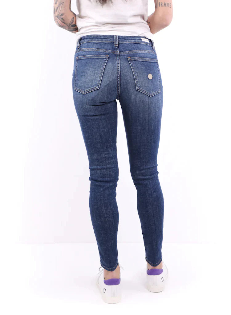 Don The Fuller Blue Cotton Jeans & Pant Blue, Don The Fuller, feed-1, Jeans & Pants - Women - Clothing, W29 | IT43, W30 | IT44, W31 | IT45, W32 | IT46 at SEYMAYKA