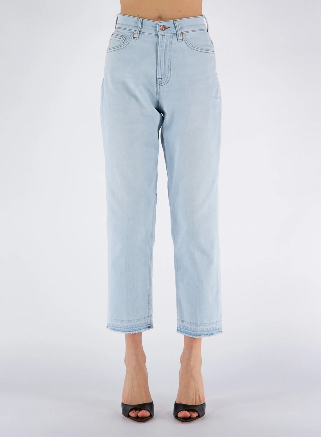 Don The Fuller Light Blue Cotton Jeans & Pant Don The Fuller, feed-1, Jeans & Pants - Women - Clothing, Light Blue, W25 | IT39 at SEYMAYKA