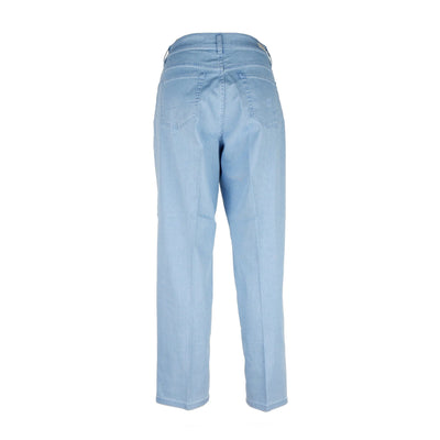 Don The Fuller Light Blue Cotton Jeans & Pant Don The Fuller, feed-1, Jeans & Pants - Women - Clothing, Light Blue, W28 | IT42, W29 | IT43 at SEYMAYKA