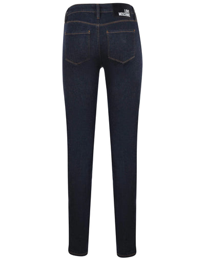 Love Moschino slim fit stretch Jeans & Pant Blue, feed-agegroup-adult, feed-color-Blue, feed-gender-female, Jeans & Pants - Women - Clothing, Love Moschino, W26 | IT40, W27 | IT41, W28 | IT42, W29 | IT43, W30 | IT44, W32 | IT46 at SEYMAYKA