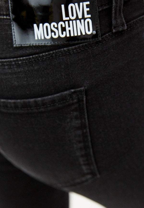 Love Moschino  high waist zip and button closure Jeans & Pant Black, feed-agegroup-adult, feed-color-Black, feed-gender-female, Jeans & Pants - Women - Clothing, Love Moschino, W25 | IT39, W26 | IT40, W27 | IT41, W28 | IT42, W29 | IT43, W30 | IT44, W32 | IT46 at SEYMAYKA