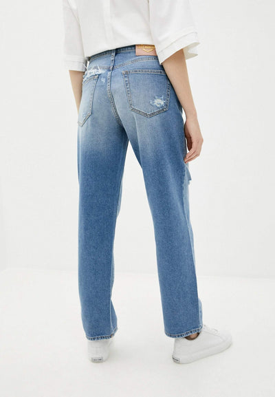 Love Moschino  five pockets design button closure Jeans & Pant Blue, feed-agegroup-adult, feed-color-Blue, feed-gender-female, Jeans & Pants - Women - Clothing, Love Moschino, W26 | IT40, W27 | IT41, W28 | IT42, W29 | IT43, W32 | IT46 at SEYMAYKA