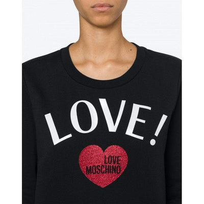Love Moschino crewneck cotton Sweater Black, feed-agegroup-adult, feed-color-Black, feed-gender-female, IT38|XS, IT40|S, IT42|M, IT44|L, IT46 | L, IT48 | XL, Love Moschino, Sweaters - Women - Clothing at SEYMAYKA