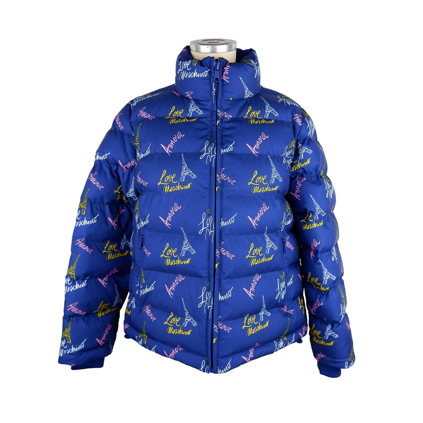 Love Moschino Blue Polyester Jackets & Coat Blue, feed-1, IT40|S, IT42|M, Jackets & Coats - Women - Clothing, Love Moschino at SEYMAYKA