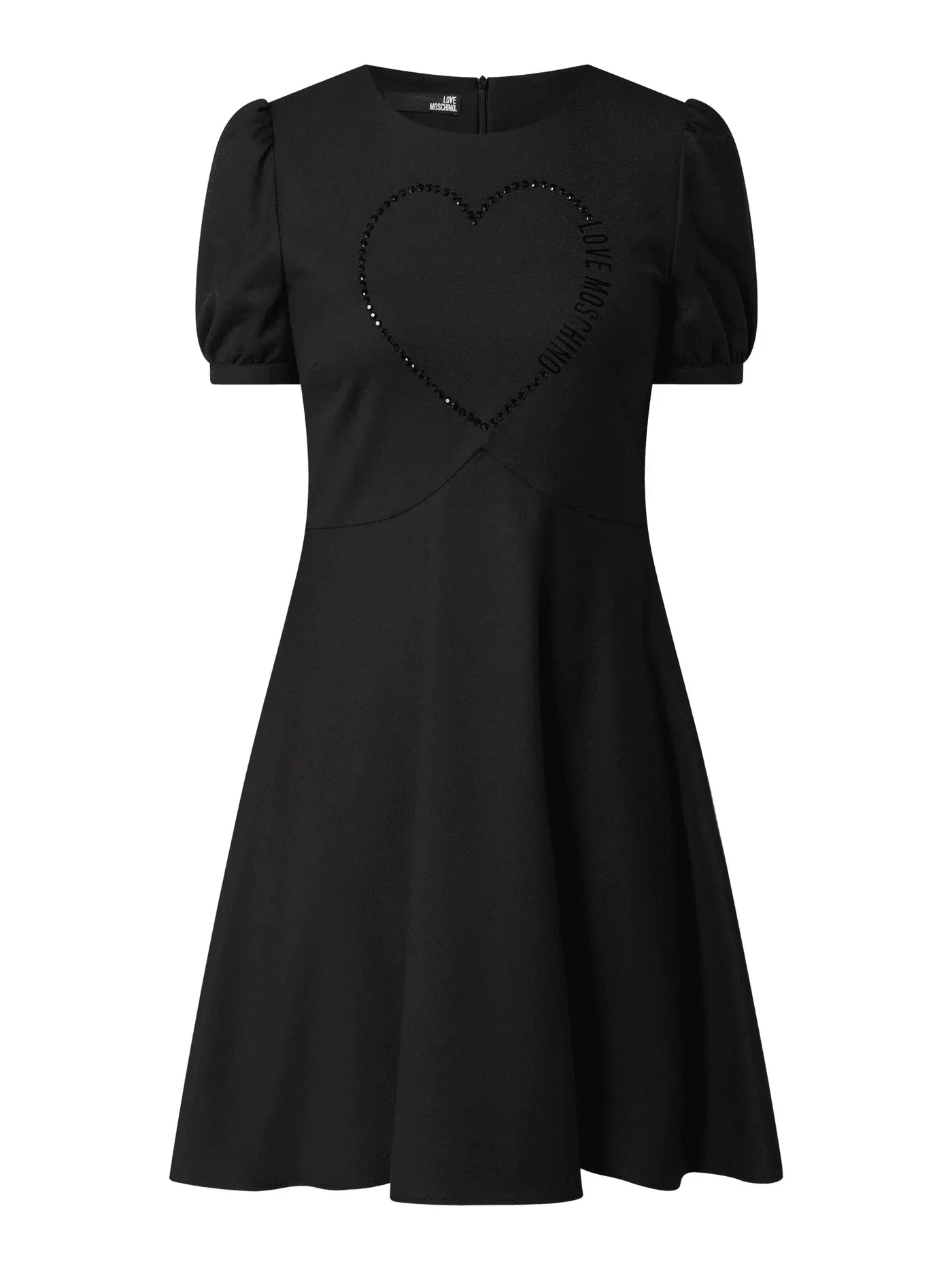Love Moschino shor sleeve zip closure  Dress Black, Dresses - Women - Clothing, feed-agegroup-adult, feed-color-Black, feed-gender-female, IT38|XS, IT40|S, IT42|M, IT44|L, IT46 | L, IT48 | XL, Love Moschino at SEYMAYKA
