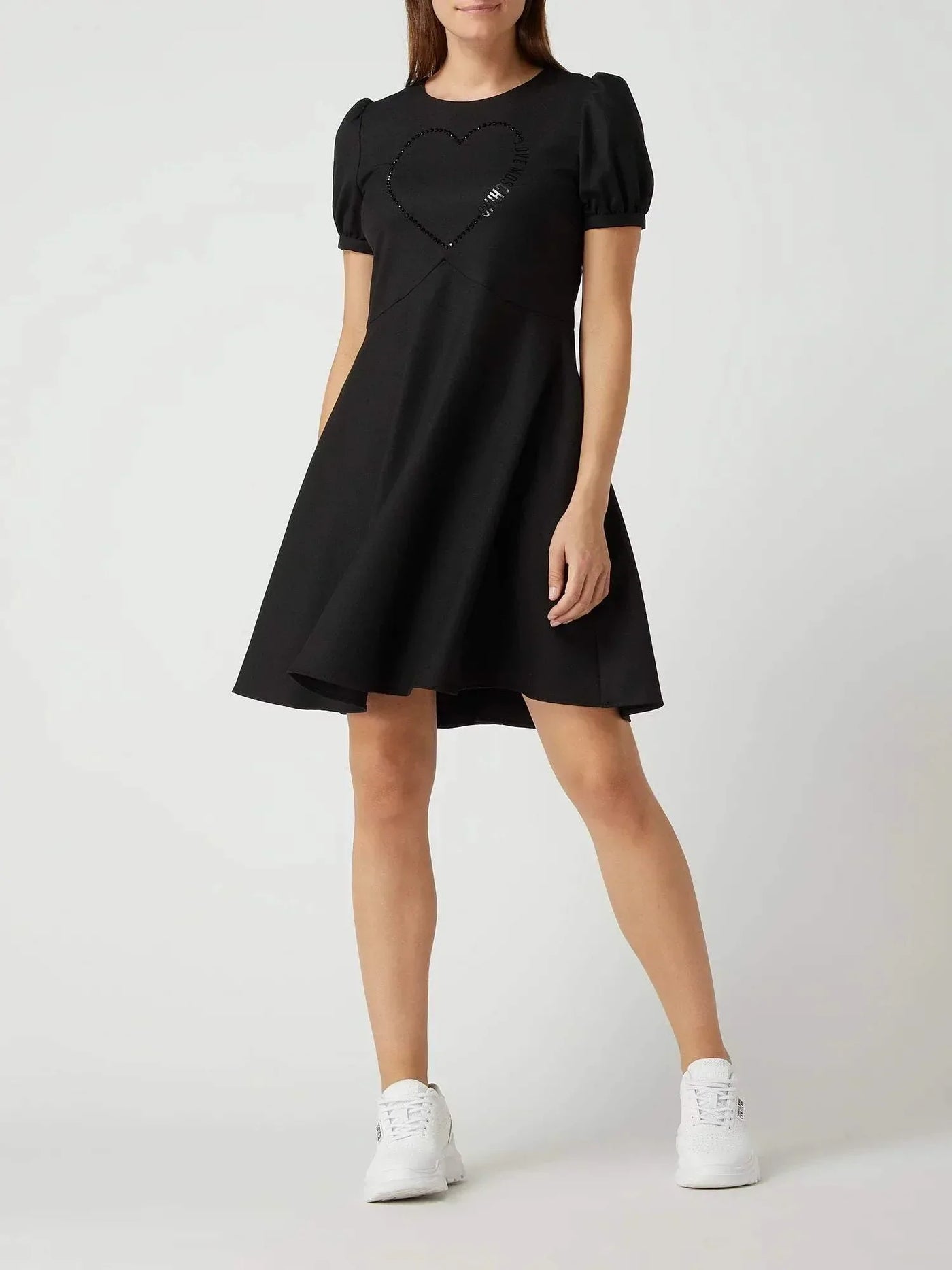 Love Moschino shor sleeve zip closure  Dress Black, Dresses - Women - Clothing, feed-agegroup-adult, feed-color-Black, feed-gender-female, IT38|XS, IT40|S, IT42|M, IT44|L, IT46 | L, IT48 | XL, Love Moschino at SEYMAYKA