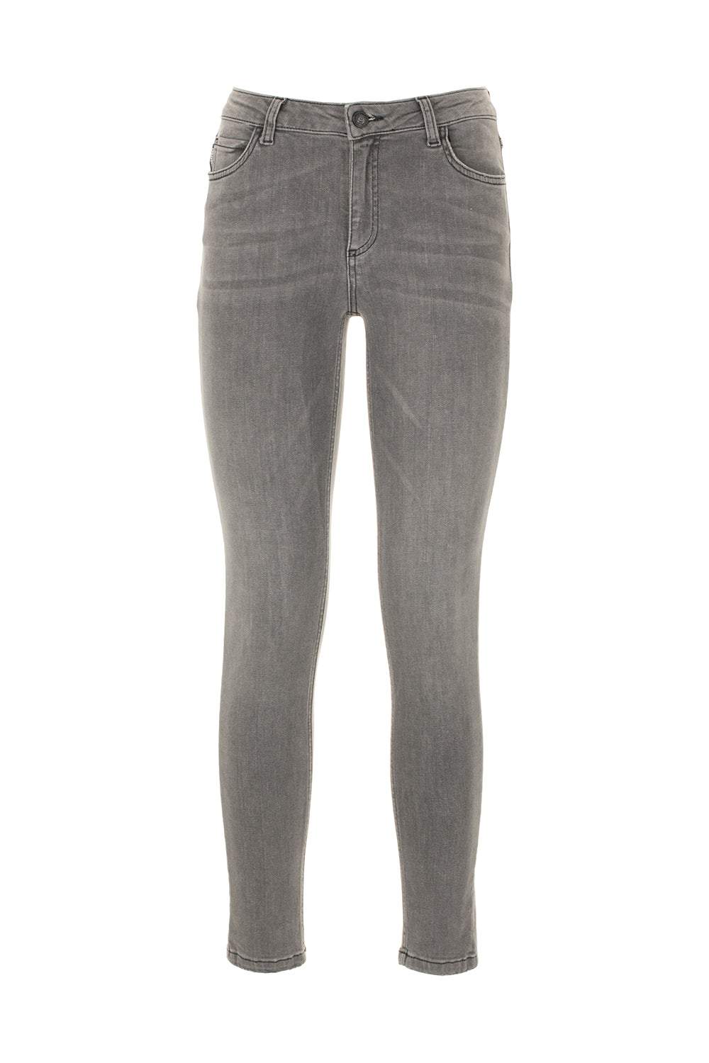 Imperfect Gray Cotton Jeans & Pant feed-1, Gray, Imperfect, Jeans & Pants - Women - Clothing, W27 | IT41, W31 | IT45 at SEYMAYKA