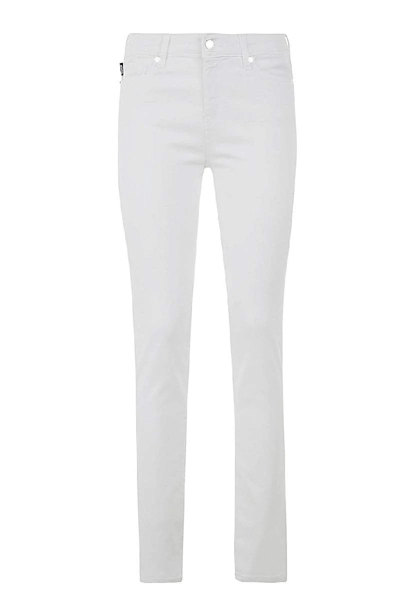 Love Moschino White Cotton Jeans & Pant feed-agegroup-adult, feed-color-White, feed-gender-female, Jeans & Pants - Women - Clothing, Love Moschino, W30 | IT44, White at SEYMAYKA