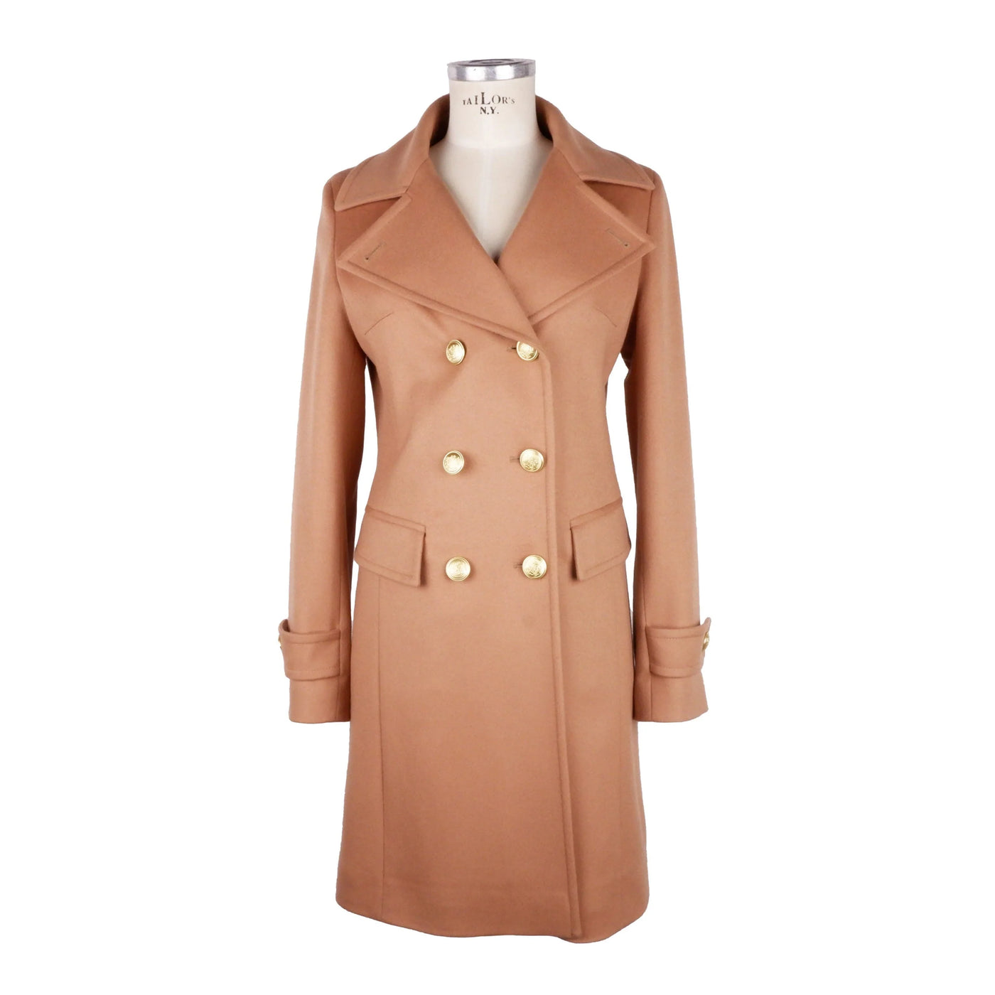 Made in Italy Brown Wool Jackets & Coat Brown, feed-1, IT44|L, IT46 | L, IT48 | XL, Jackets & Coats - Women - Clothing, Made in Italy at SEYMAYKA