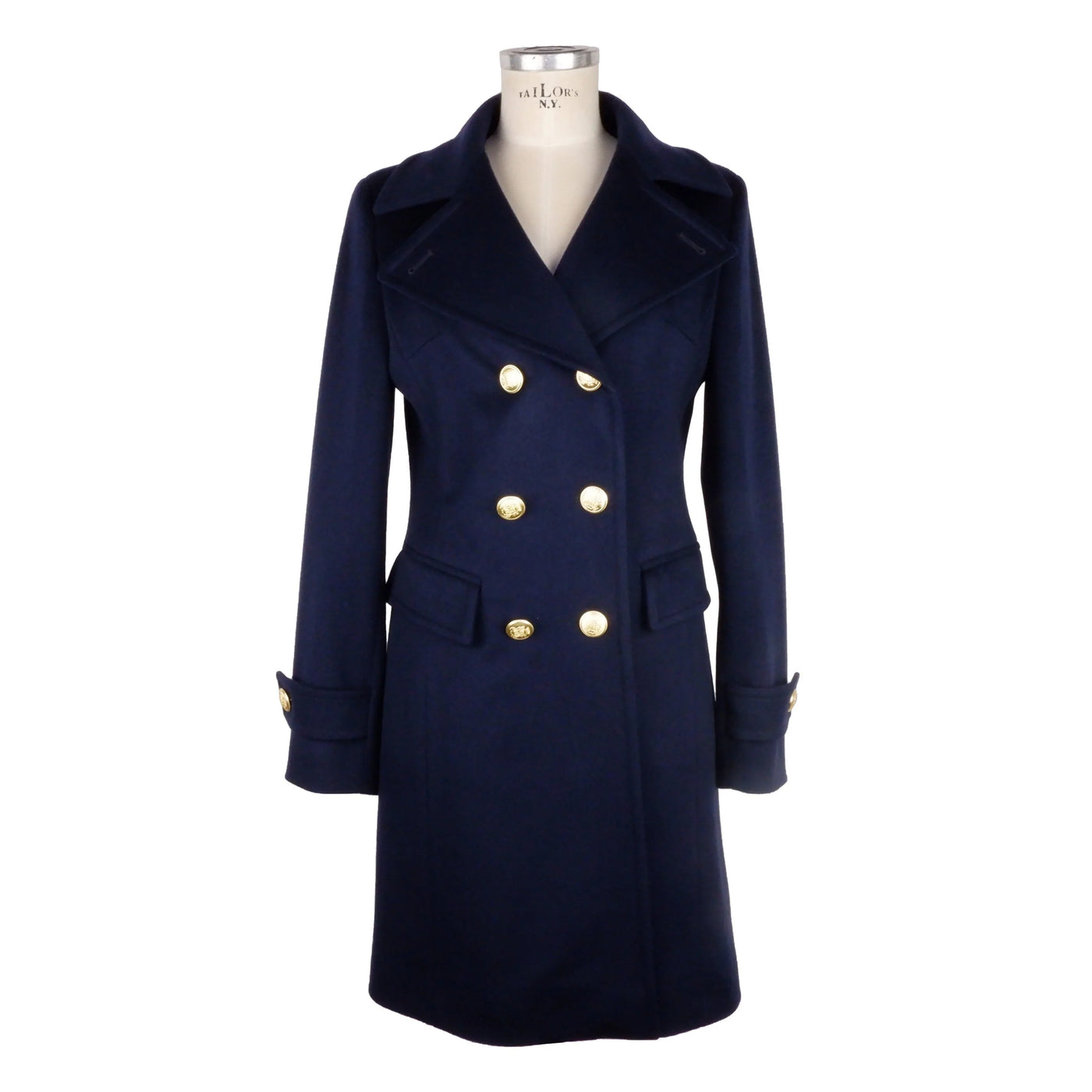 Made in Italy Blue Wool Jackets & Coat Blue, feed-1, IT44|L, IT46 | L, IT48 | XL, Jackets & Coats - Women - Clothing, Made in Italy at SEYMAYKA