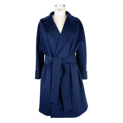Made in Italy Blue Wool Jackets & Coat Blue, feed-1, IT40|S, IT42|M, IT44|L, IT46 | L, Jackets & Coats - Women - Clothing, Made in Italy at SEYMAYKA